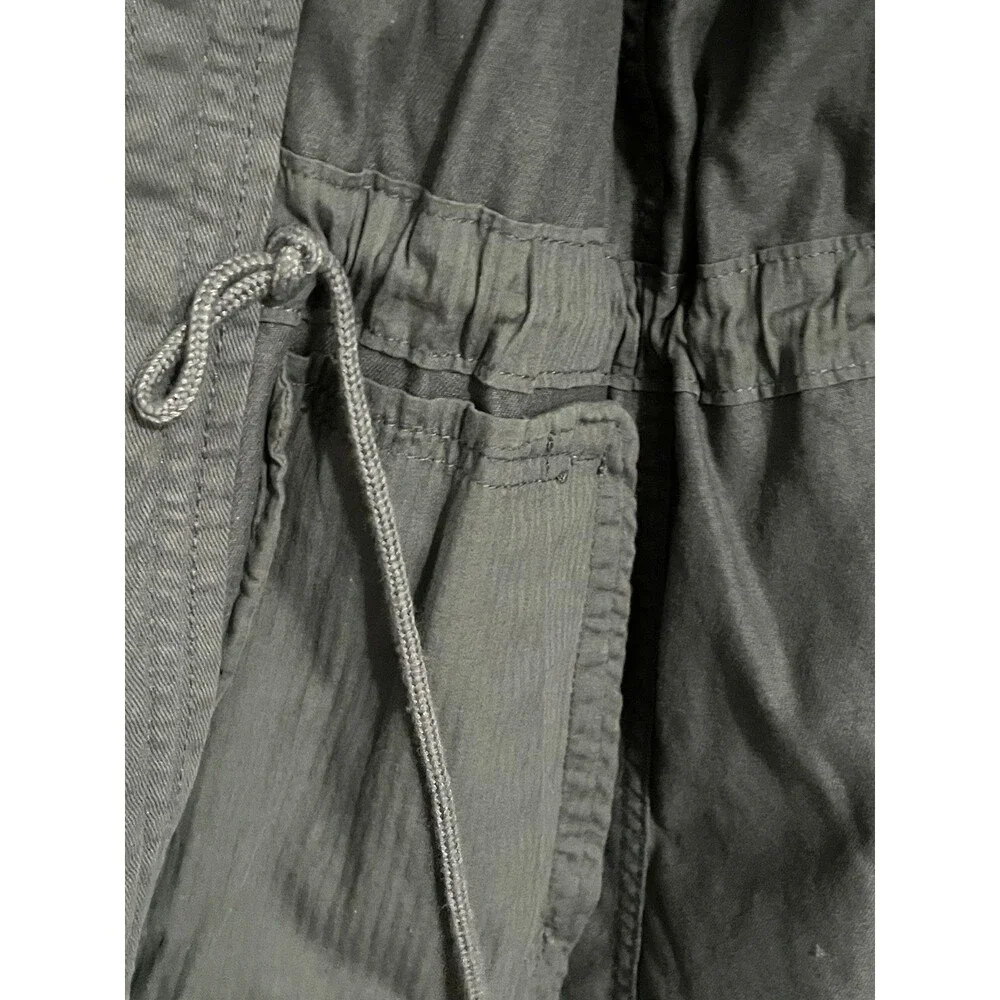 GAP Core Utility Jacket Military Anorak Full Zip Drawstring Waist Olive Green XS - Picture 11 of 15